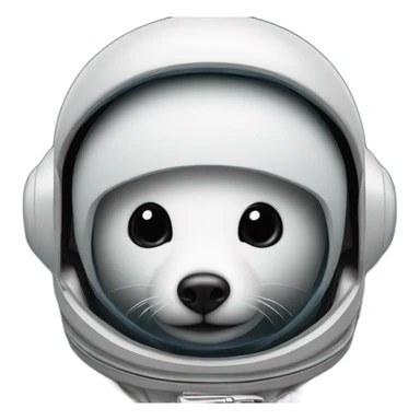 a minnesota loon with an astronaut uniform, head poking out of uniform sticker