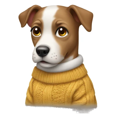 dog wearing a sweater  sticker