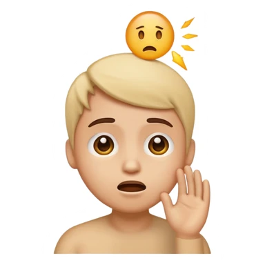 emoji looking up confused while scratching its head sticker