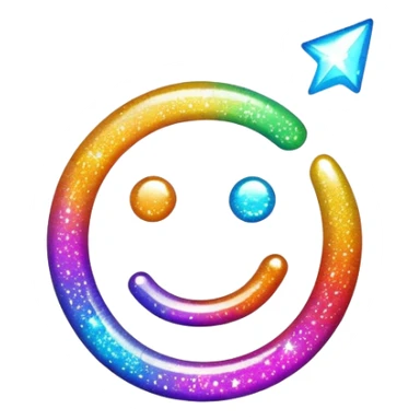 sparkling sign with sparkles, no face sticker