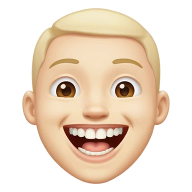 Laughing missing teeth sticker