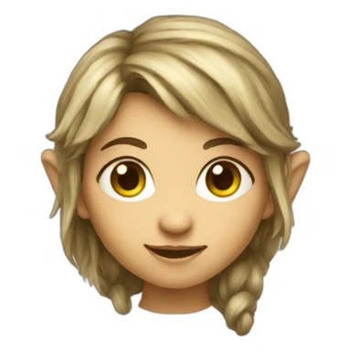 Female halfling full body sticker