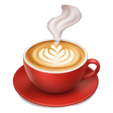 cappuccino in a red cup sticker