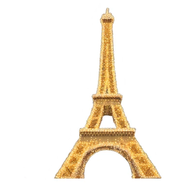 Eiffel tower in Christmas lights  sticker