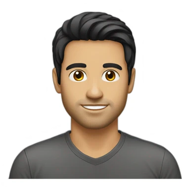 brazilian-white-guy-straight-black-hair sticker