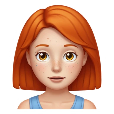 Emoij met sproeten sticker