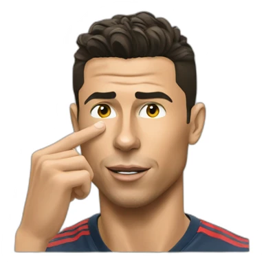 Cristiano ronaldo picking nose sticker