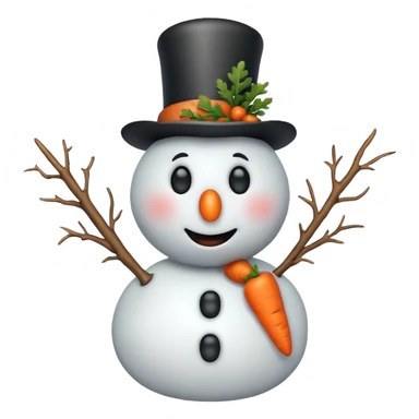 emoji snowman sticker