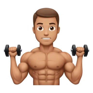 guy doing bicep-curls sticker