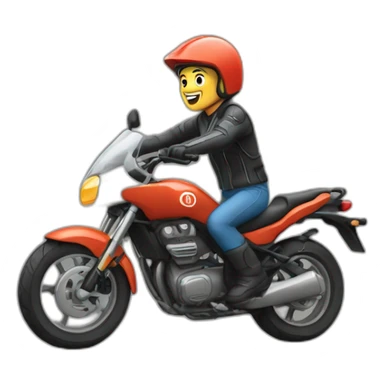jul sur une moto sticker