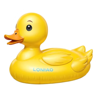 duck-shaped inflatable pool float floating on water, bright yellow rubber duck design, glossy plastic texture, gentle water ripples, summer pool vibe, 3D cartoon style, mobile game icon style, clean composition, no people, no text, no watermark

 sticker