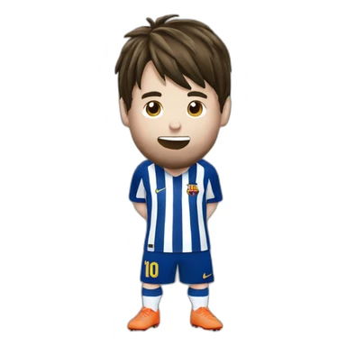 MESSI qui mange un bonbon sticker