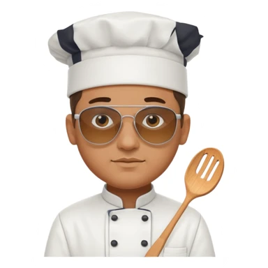 man Chef with sunglasses sticker
