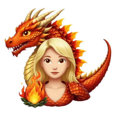 Femme qui se transforme en dragon sticker