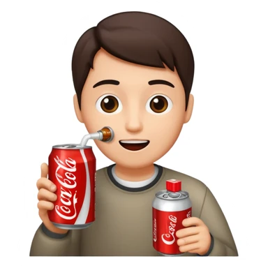 Drinking coke sticker