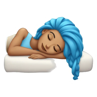 Ariana sleeping with blue hair sticker