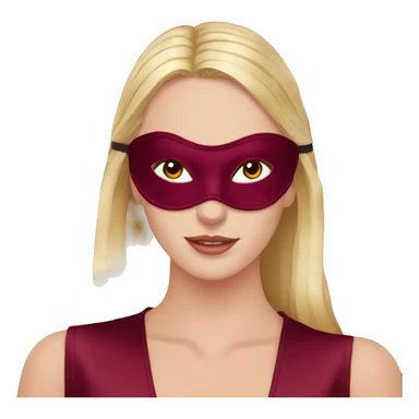 Bordeaux red silk eye mask sticker
