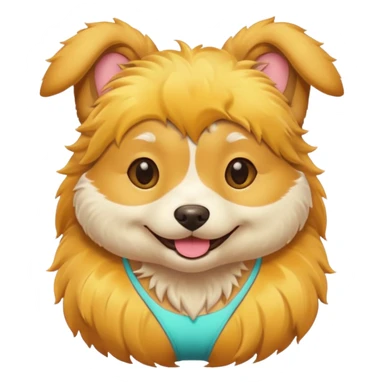 Dog wearing bikini sticker