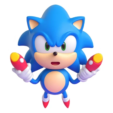 Sonic the Hedgehog 3D emoji style sticker