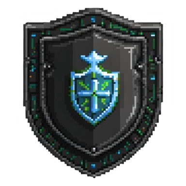 IT support shield with computer and help symbol sticker