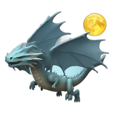 dragon starship to the moon sticker