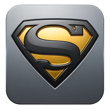 Superman Symbol Man of Steel black sticker