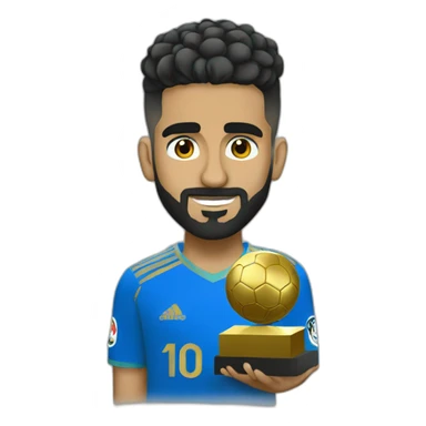 mahrez with the ballon dor sticker
