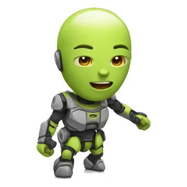 Android chutando uma maça sticker