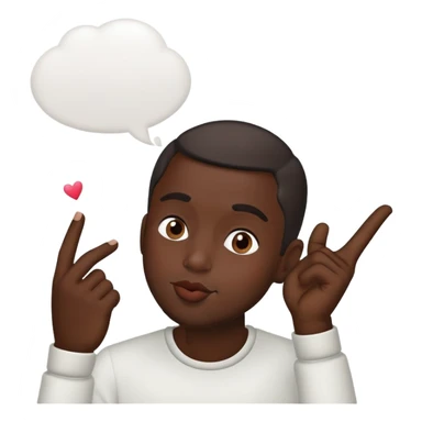 dark skinned man blowing a kiss sticker