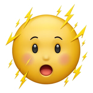 Smiley foudroyé orage sticker