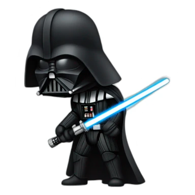 Dark vador holding light saber sticker
