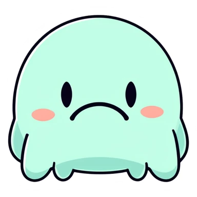 Frown face drooling  sticker