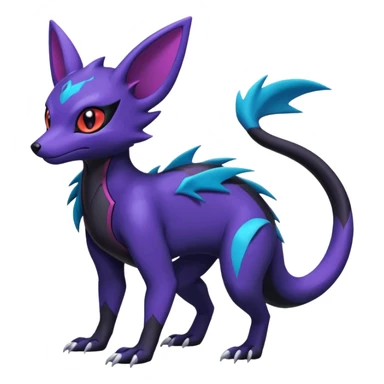 Shiny Salandit-Umbreon-Zorua-Noivern-Noibat-Hybrid (Full body) sticker