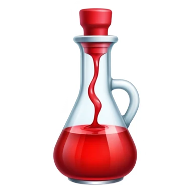 dnd item icon, red health potion bottle. sticker