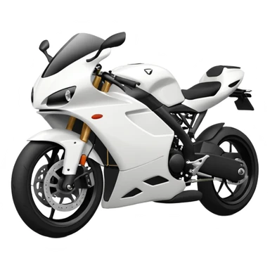 White  naked sport bike sticker
