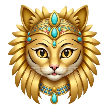 Feline sun god sticker