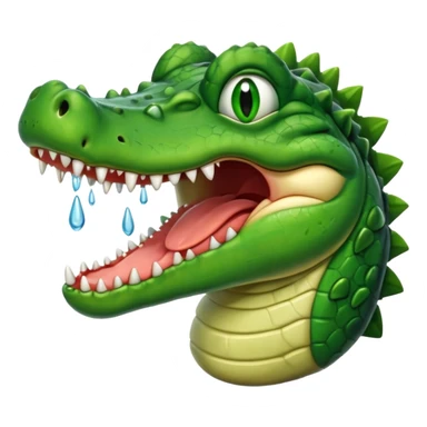 crocodile,crying hysterically sticker