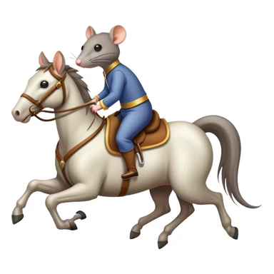 Rat riding horse  sticker