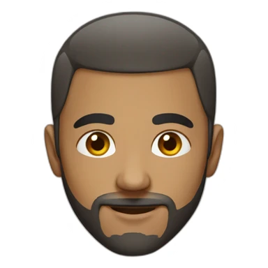 north african man with small beard and buzzcut sticker