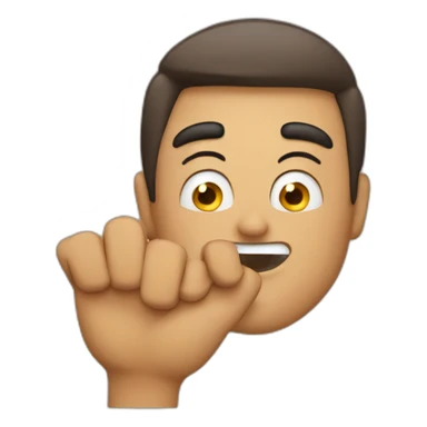 Emoji doing finger quotes sticker