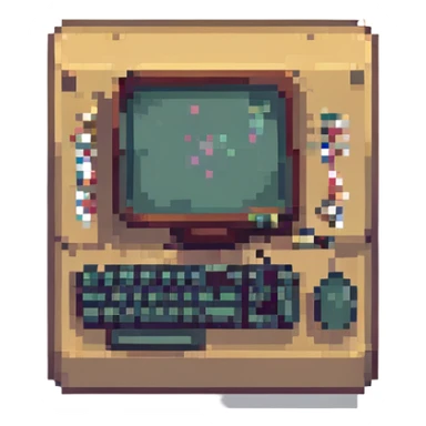 computer retro-tech aesthetic sticker