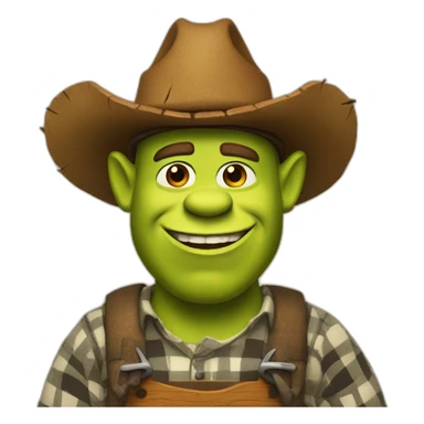 shrek as a lumberjack sticker