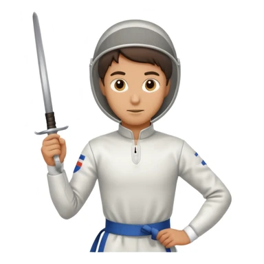 A fencer's entire body sticker