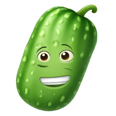 Green Cucumber Character sticker