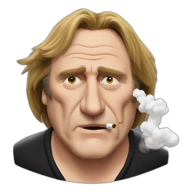 Gérard Depardieu smoke drugs sticker