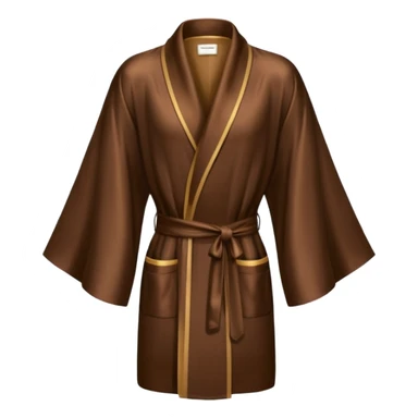 espresso colored silk robe sticker