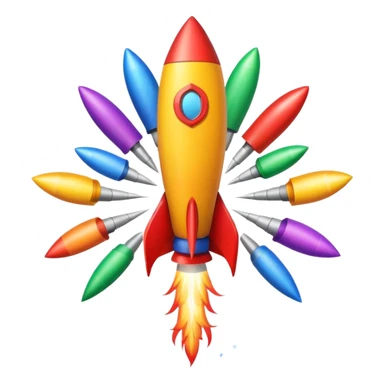 rocket fireworks sticker