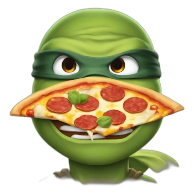 Ninja turtle with pizza sticker