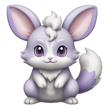 Minccino-Espurr-Cinccino-creature-hybrid sticker