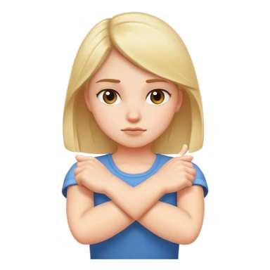 Girl with arms crossed huffing  sticker